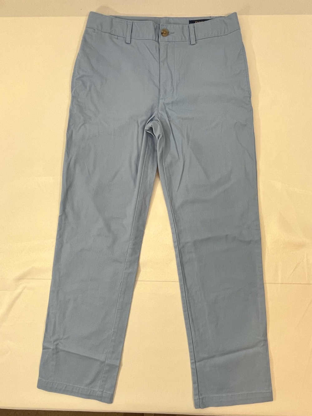 Polo Ralph Lauren Light Blue Boys Chino Pants Size 12 Stretch Waistband